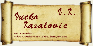 Vučko Kasalović vizit kartica